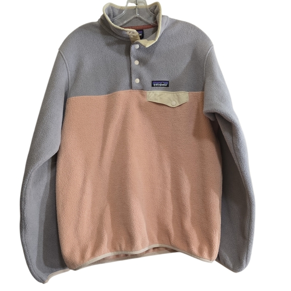 Patagonia Lightweight Synchilla Snap-T Fleece Jacket Medium Rosewater Colorblock - Picture 3 of 7